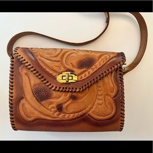 Vintage Mexican hand tooled bag